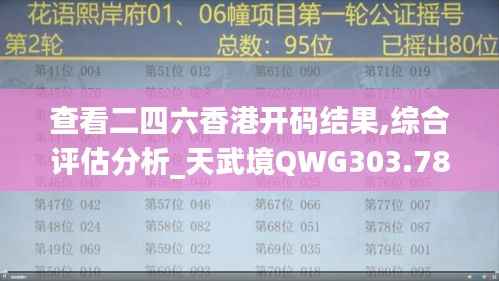 查看二四六香港开码结果,综合评估分析_天武境QWG303.78