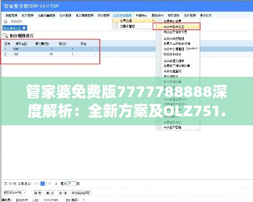 管家婆免费版7777788888深度解析:全新方案及OLZ751.56公开版详解