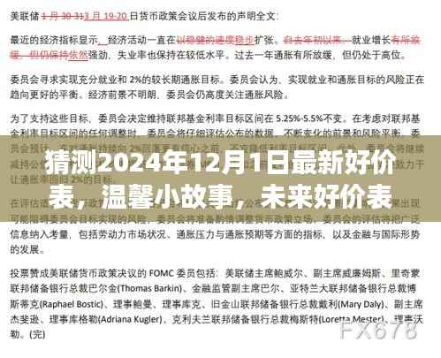 未来好价表预测之旅,温馨小故事与最新好价表猜想