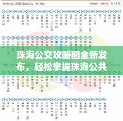 珠海公交攻略图全新发布,轻松掌握珠海公共交通出行秘籍!