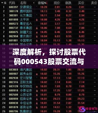 深度解析,探讨股票代码000543股票交流与投资机会
