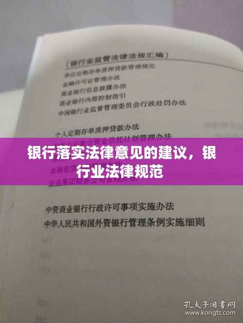 银行落实法律意见的建议,银行业法律规范